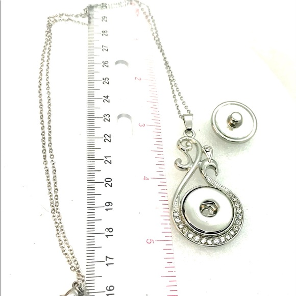 Necklace with handmade 20mm snap SN20 - Picture 2 of 4